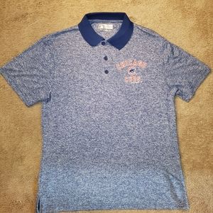 Chicago Cubs True Fan Athletic MLB Collared Short Sleeve Polo T Shirt Size L